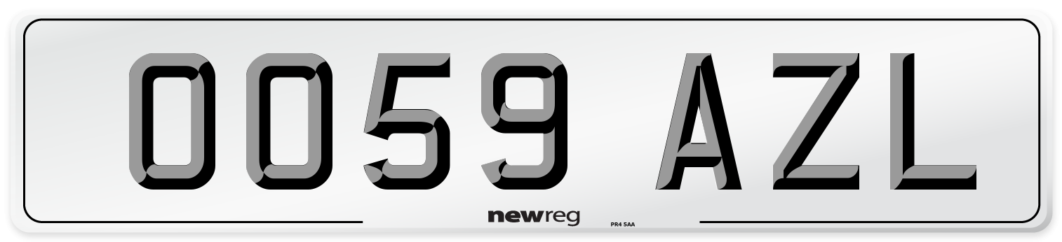 OO59 AZL Number Plate from New Reg